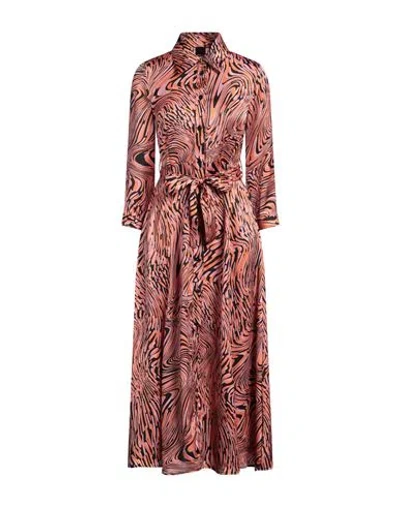Patrizia Pepe Woman Midi Dress Salmon Pink Size 10 Polyester, Elastane
