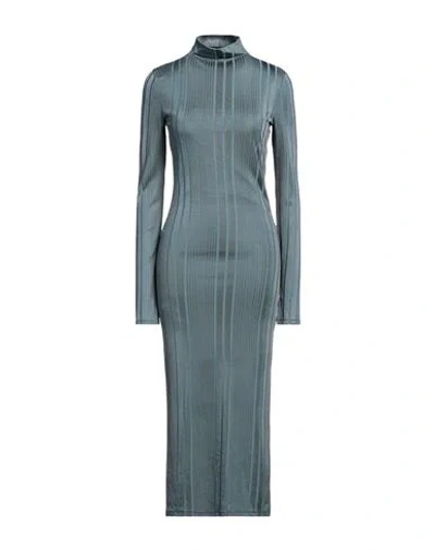 Patrizia Pepe Woman Midi Dress Slate Blue Size 0 Viscose, Polyamide, Elastane