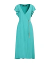 Patrizia Pepe Woman Midi Dress Turquoise Size 2 Polyester, Elastane In Blue