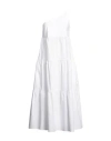 Patrizia Pepe Woman Midi Dress White Size 4 Cotton