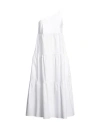 Patrizia Pepe Woman Midi Dress White Size 4 Cotton In White