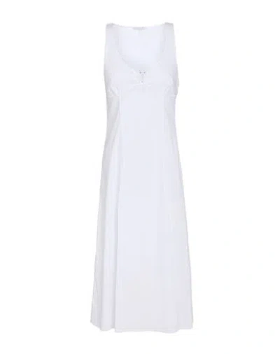 Patrizia Pepe Woman Midi Dress White Size 8 Cotton, Polyamide, Elastane