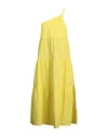 Patrizia Pepe Woman Midi Dress Yellow Size 6 Cotton