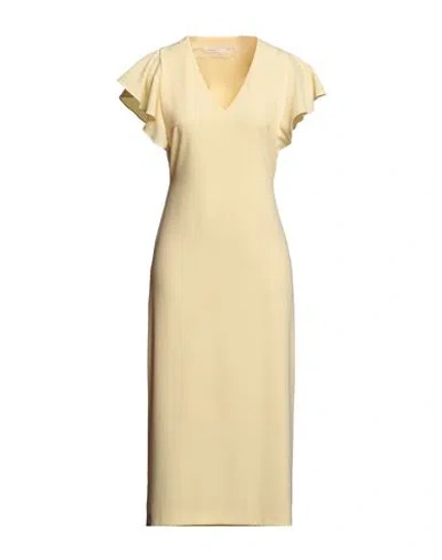 Patrizia Pepe Woman Midi Dress Yellow Size 8 Polyester, Elastane