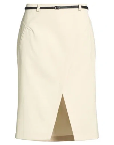 Patrizia Pepe Woman Midi Skirt Beige Size 10 Polyester, Elastane In Neutral