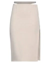 Patrizia Pepe Woman Midi Skirt Beige Size 10 Polyester, Viscose, Elastane In Beige