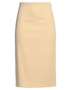 Patrizia Pepe Woman Midi Skirt Beige Size 6 Polyester, Elastane In Neutral