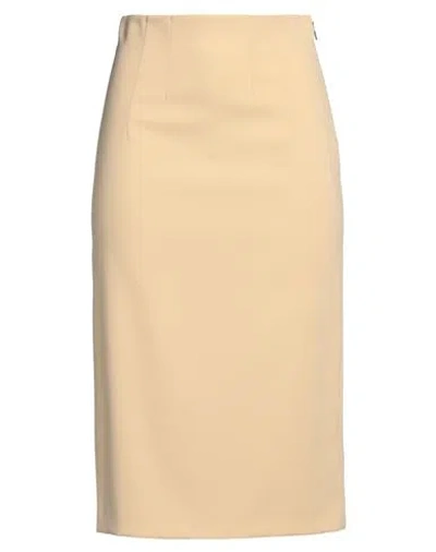 Patrizia Pepe Faux-leather Pencil Midi Skirt In Neutrals