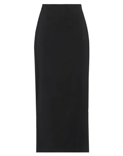 Patrizia Pepe Woman Midi Skirt Black Size 10 Polyester, Elastane