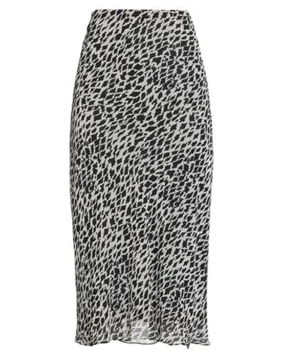 Patrizia Pepe Woman Midi Skirt Black Size 10 Polyester In Multi