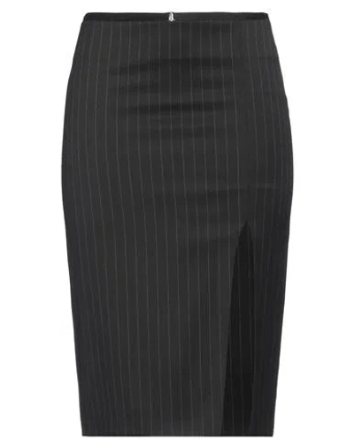Patrizia Pepe Woman Midi Skirt Black Size 10 Polyester, Viscose, Elastane