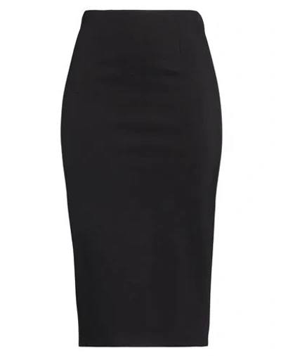 Patrizia Pepe Woman Midi Skirt Black Size 10 Viscose, Polyamide, Elastane