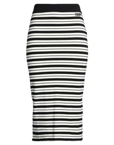 Patrizia Pepe Woman Midi Skirt Black Size 2 Cotton, Elastane