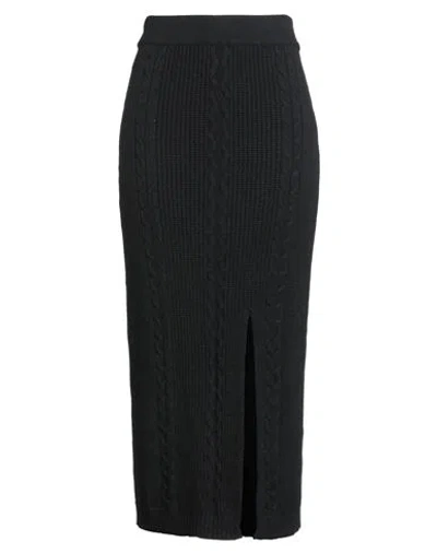 Patrizia Pepe Woman Midi Skirt Black Size 2 Viscose, Polyester, Polyamide