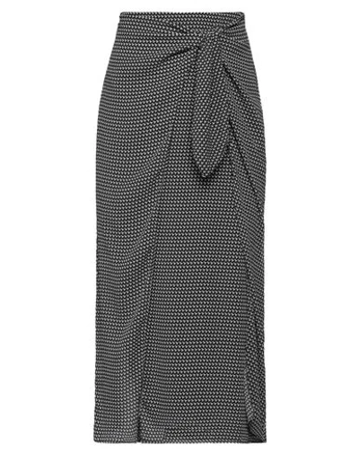 Patrizia Pepe Woman Midi Skirt Black Size 10 Polyester