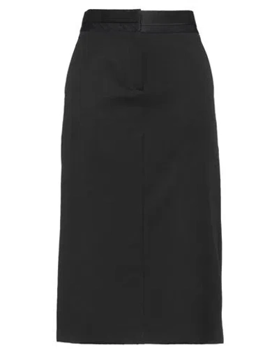 Patrizia Pepe Woman Midi Skirt Black Size 4 Polyester, Elastane, Viscose, Cotton