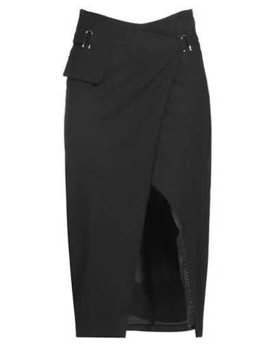 Patrizia Pepe Woman Midi Skirt Black Size 4 Polyester, Virgin Wool, Elastane