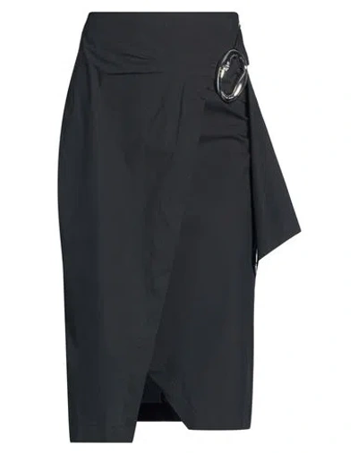 Patrizia Pepe Woman Midi Skirt Black Size 6 Cotton, Polyamide, Elastane