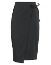 Patrizia Pepe Woman Midi Skirt Black Size 6 Polyester, Elastane