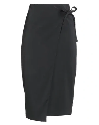 Patrizia Pepe Woman Midi Skirt Black Size 6 Polyester, Elastane