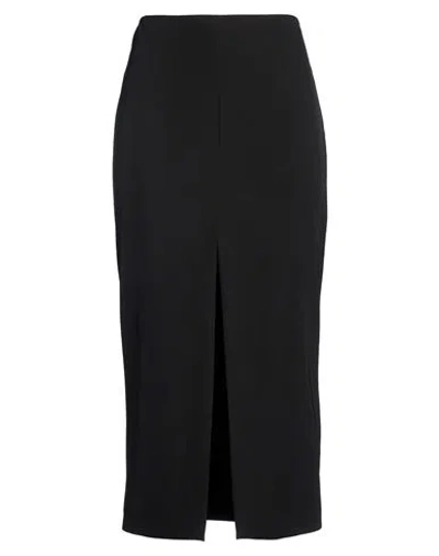 Patrizia Pepe Woman Midi Skirt Black Size 6 Polyester, Elastane