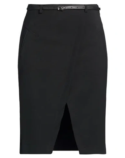 Patrizia Pepe Woman Midi Skirt Black Size 6 Polyester, Elastane