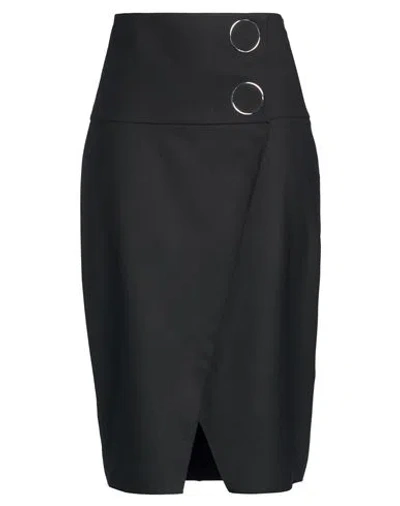 Patrizia Pepe Woman Midi Skirt Black Size 6 Polyester, Virgin Wool, Elastane