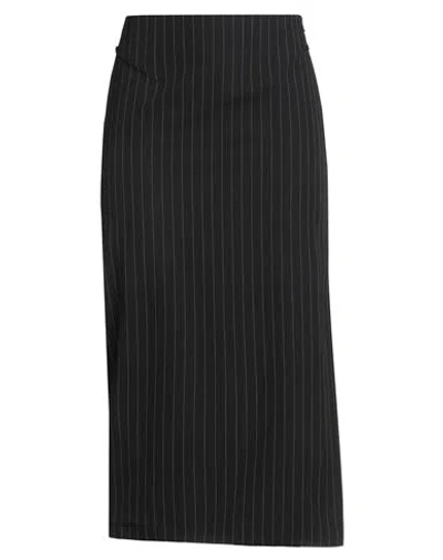 Patrizia Pepe Woman Midi Skirt Black Size 6 Polyester, Viscose, Elastane