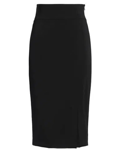 Patrizia Pepe Woman Midi Skirt Black Size 6 Polyester, Elastane