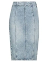 Patrizia Pepe Woman Midi Skirt Blue Size 4 Recycled Cotton In Blue