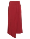 Patrizia Pepe Woman Midi Skirt Brick Size 3 Acetate, Polyamide, Elastane
