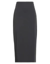 Patrizia Pepe Woman Midi Skirt Charcoal Size 10 Polyester, Viscose, Elastane In Gray