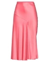 Patrizia Pepe Woman Midi Skirt Coral Size 2 Viscose, Polyamide, Elastane In Red