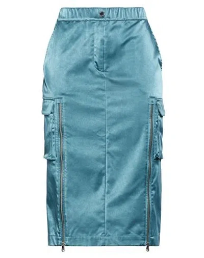 Patrizia Pepe Woman Midi Skirt Deep Teal Size 4 Polyamide In Blue