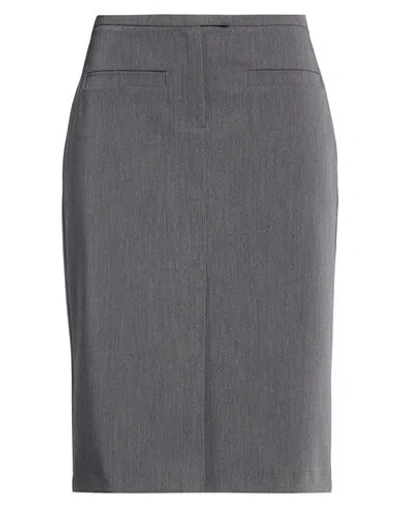 Patrizia Pepe Woman Midi Skirt Grey Size 8 Polyester, Viscose, Elastane In Blue