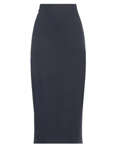 Patrizia Pepe Woman Midi Skirt Midnight Blue Size 4 Polyester, Viscose, Elastane