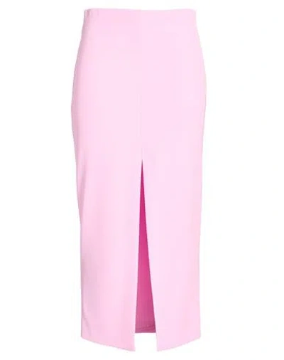 Patrizia Pepe Woman Midi Skirt Pink Size 10 Polyester, Elastane