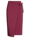Patrizia Pepe Woman Midi Skirt Plum Size 10 Polyester, Elastane In Purple