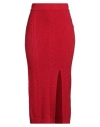 Patrizia Pepe Woman Midi Skirt Red Size 2 Viscose, Polyester, Polyamide