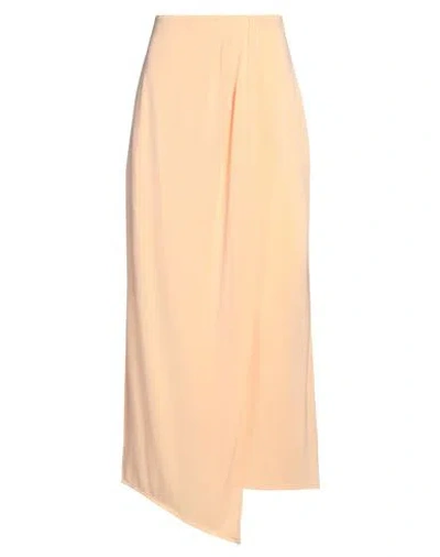 Patrizia Pepe Woman Midi Skirt Salmon Pink Size 2 Acetate, Polyamide, Elastane In Neutral