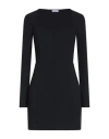 Patrizia Pepe Woman Mini Dress Black Size 6 Polyester, Virgin Wool, Elastane In Black
