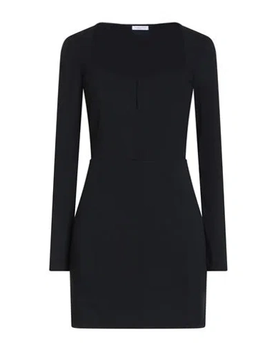 PATRIZIA PEPE PATRIZIA PEPE WOMAN MINI DRESS BLACK SIZE 1 POLYAMIDE, ELASTANE