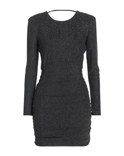Patrizia Pepe Woman Mini Dress Black Size 2 Polyamide, Metal, Elastane