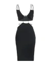 Patrizia Pepe Cut-out Detail Midi Dress In Black
