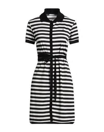 Patrizia Pepe Woman Mini Dress Black Size 3 Polyester, Polyamide, Elastane, Glass In Multi