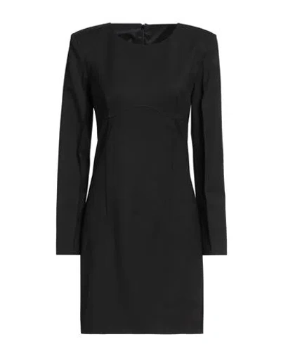 Patrizia Pepe Woman Mini Dress Black Size 6 Polyester, Virgin Wool, Elastane