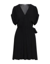 Patrizia Pepe Woman Mini Dress Black Size 8 Viscose In Black