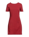 Patrizia Pepe Woman Mini Dress Brick Size 10 Polyester, Elastane In Red