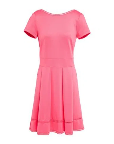 Patrizia Pepe Woman Mini Dress Coral Size 6 Polyester, Elastane, Cotton In Pink