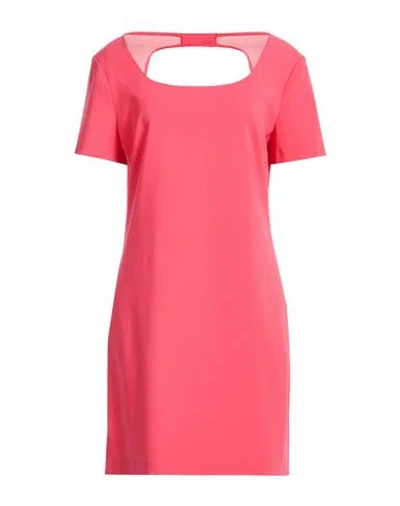 Patrizia Pepe Woman Mini Dress Coral Size 6 Polyester, Elastane In Pink